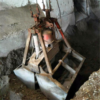 अयस्क हैंडलिंग 18 घन मीटर के लिए चार रस्सियों मैकेनिकल क्लैमशेल ग्रैब बकेट