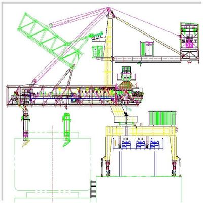 लोडिंग क्षमता 4000t / H निरंतरता बेल्ट प्रकार शिप लोडर