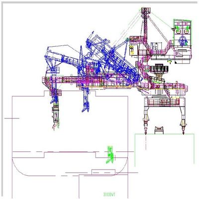 लोडिंग क्षमता 4000t / H निरंतरता बेल्ट प्रकार शिप लोडर