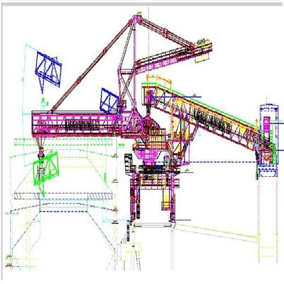 लोडिंग क्षमता 4000t / H निरंतरता बेल्ट प्रकार शिप लोडर